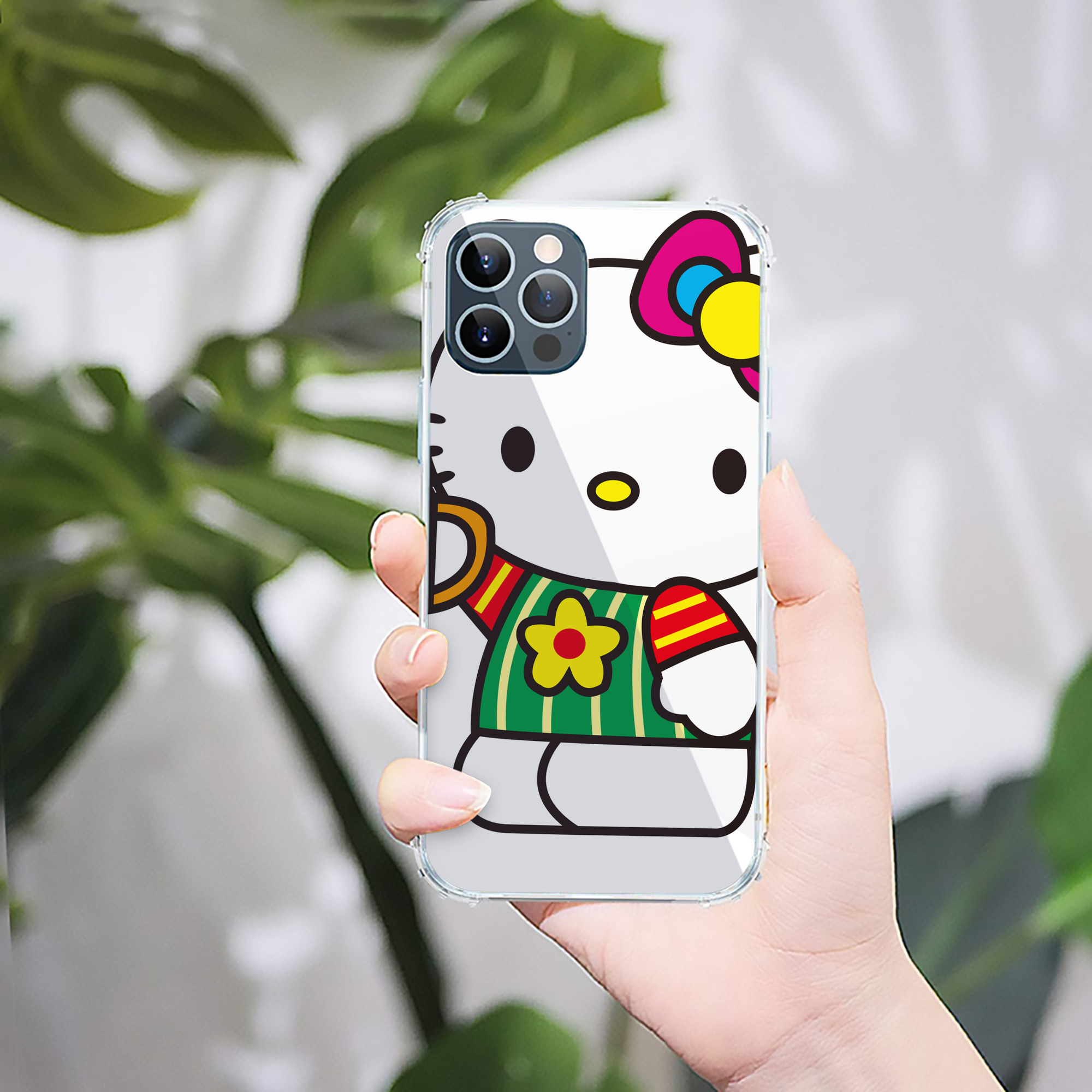 （画像用） Hello Kitty ハローキティ 【iPhone 12シリーズ対応】透明スマホケース（クリアソフトケース）